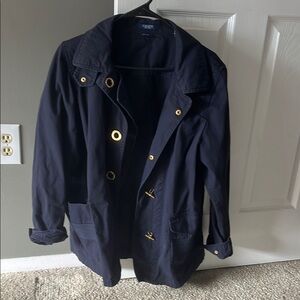 CHAPS Women’s Navy Blue Jacket with Gold Accents ✨